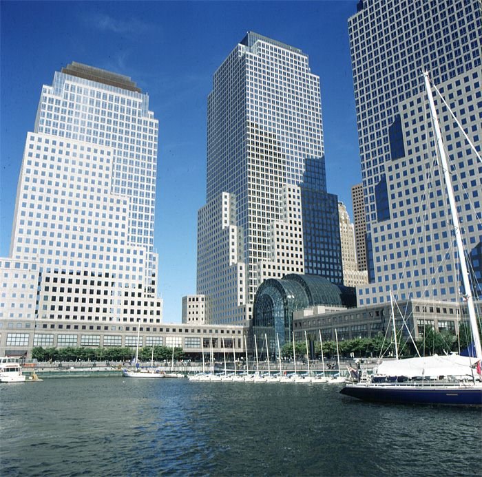 Hafen des Manhattan Yacht Club in der Battery Park City/NYC