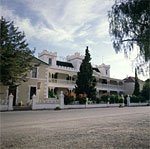 Matjiesfontein Station an Eisenbahn nach Johannesburg