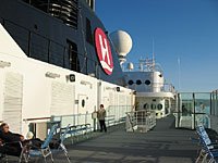erster Rundgang an Deck