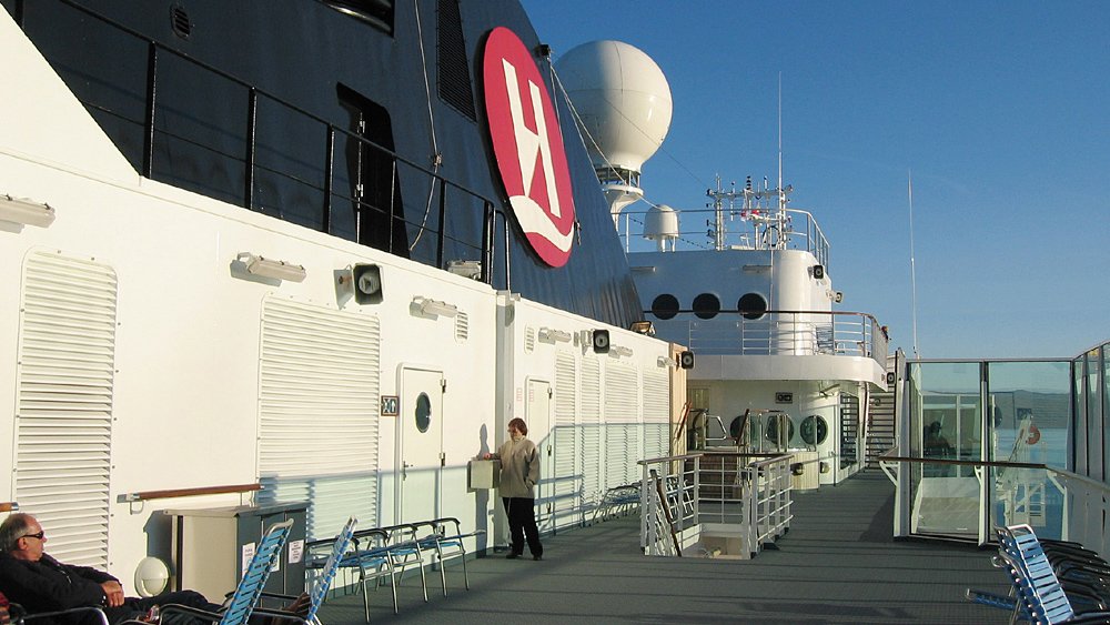 erster Rundgang an Deck