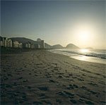 Sonnenaufgang an der Copacabana