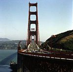 Golden Gate Bridge Richtung Stadt