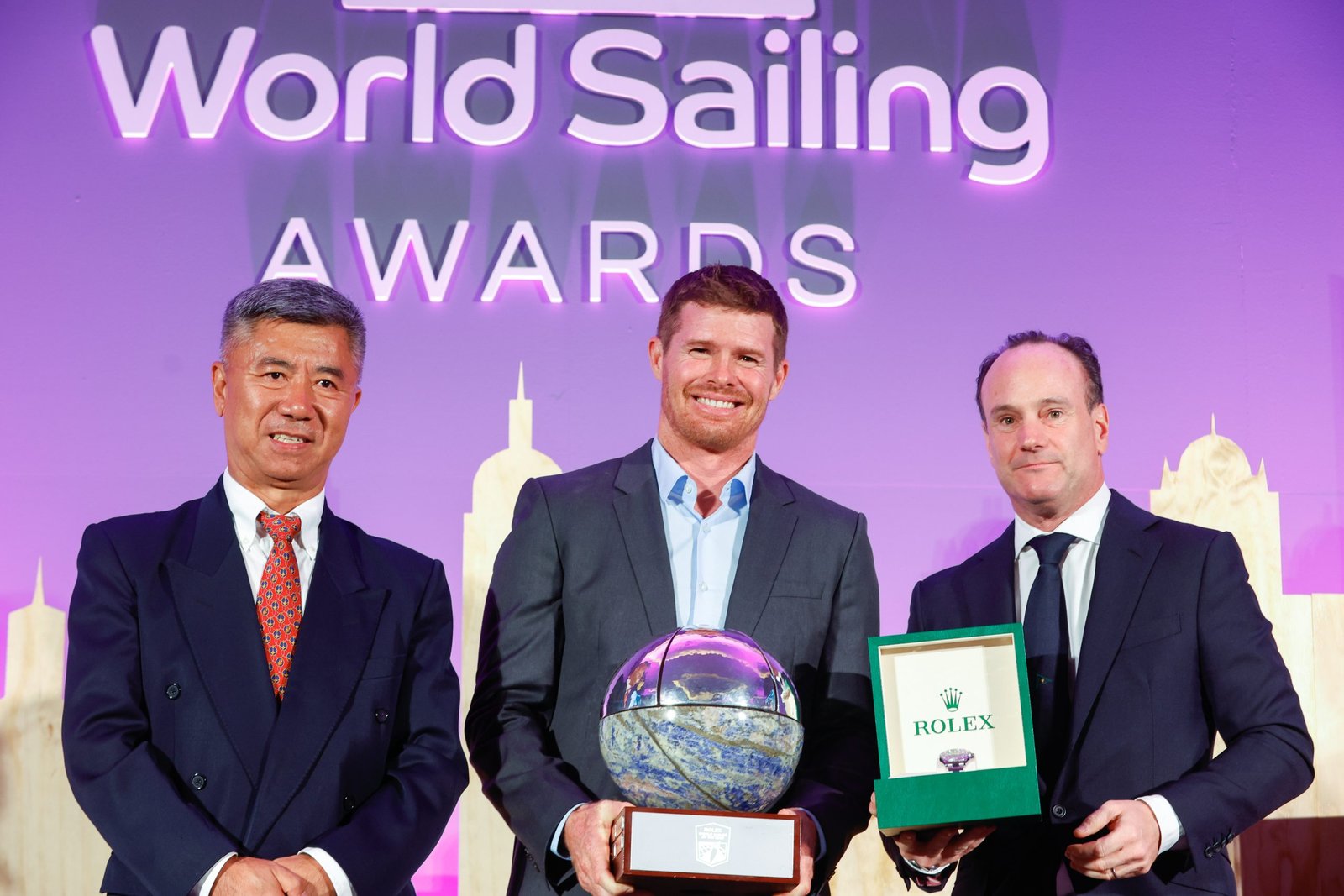 Rolex World Sailor of the Year 2023 Tom Slingsby und Kirsten Neuschäfer in Málaga geehrt